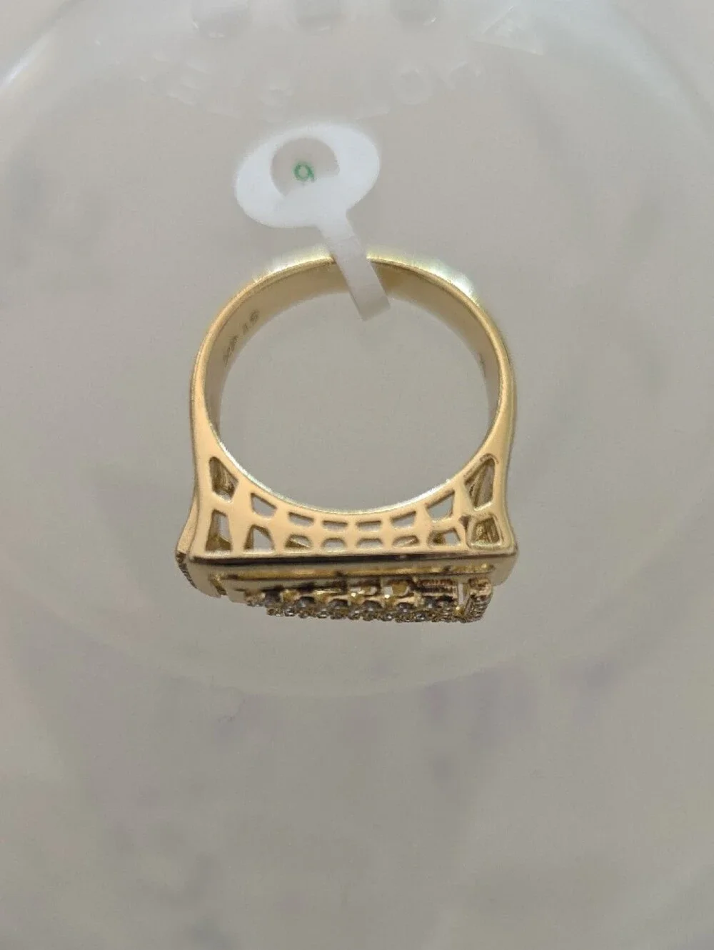 14k Gold Plated Pavé Rectangular Clip-On Earring - Women's Jewelry